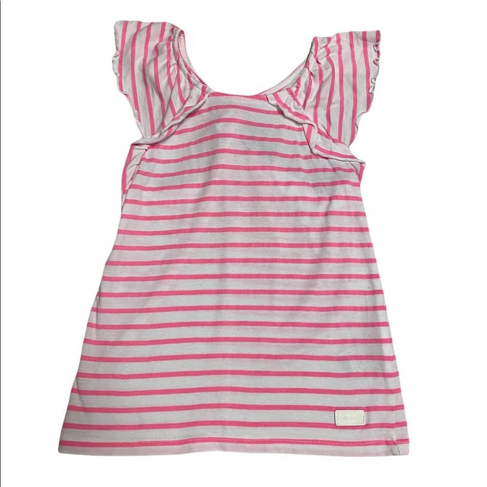 7 For All Mankind Pink/White Stripes Tank